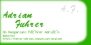adrian fuhrer business card